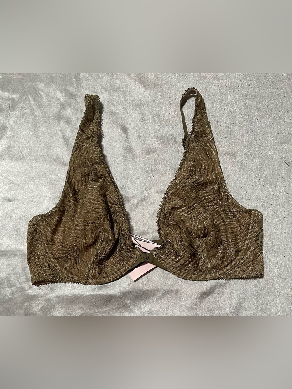 Victoria's Secret Olive Lace Plunge Bra